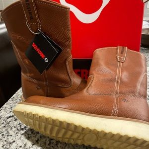 Work boot soft toe MEN’S BOOT TAN SIZE 10.